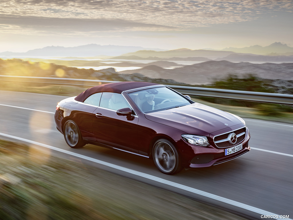 2018 Mercedes-Benz E-Class Cabrio 25th Anniversary Edtion (Color: Rubellite Red Metallic) - Front Three-Quarter