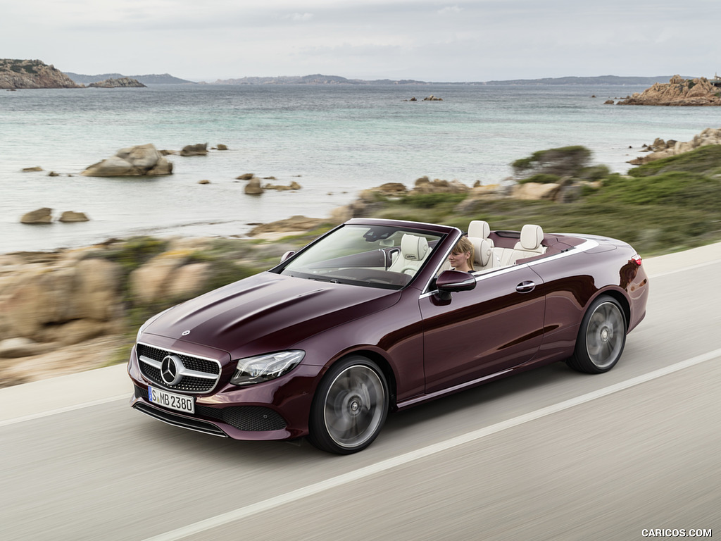 2018 Mercedes-Benz E-Class Cabrio 25th Anniversary Edtion (Color: Rubellite Red Metallic) - Front Three-Quarter