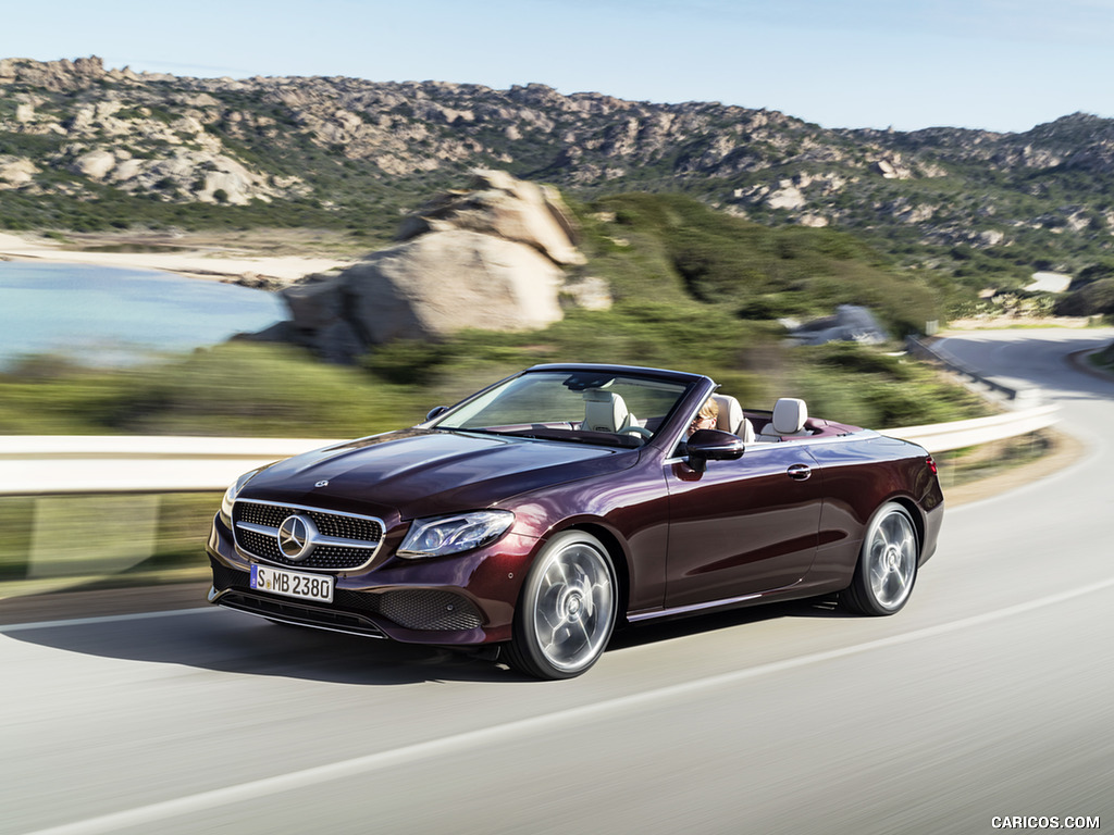 2018 Mercedes-Benz E-Class Cabrio 25th Anniversary Edtion (Color: Rubellite Red Metallic) - Front Three-Quarter