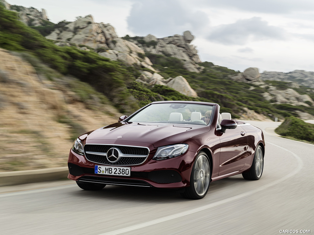 2018 Mercedes-Benz E-Class Cabrio 25th Anniversary Edtion (Color: Rubellite Red Metallic) - Front Three-Quarter