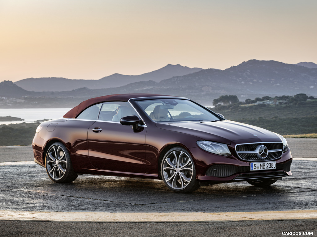 2018 Mercedes-Benz E-Class Cabrio 25th Anniversary Edtion (Color: Rubellite Red Metallic) - Front Three-Quarter