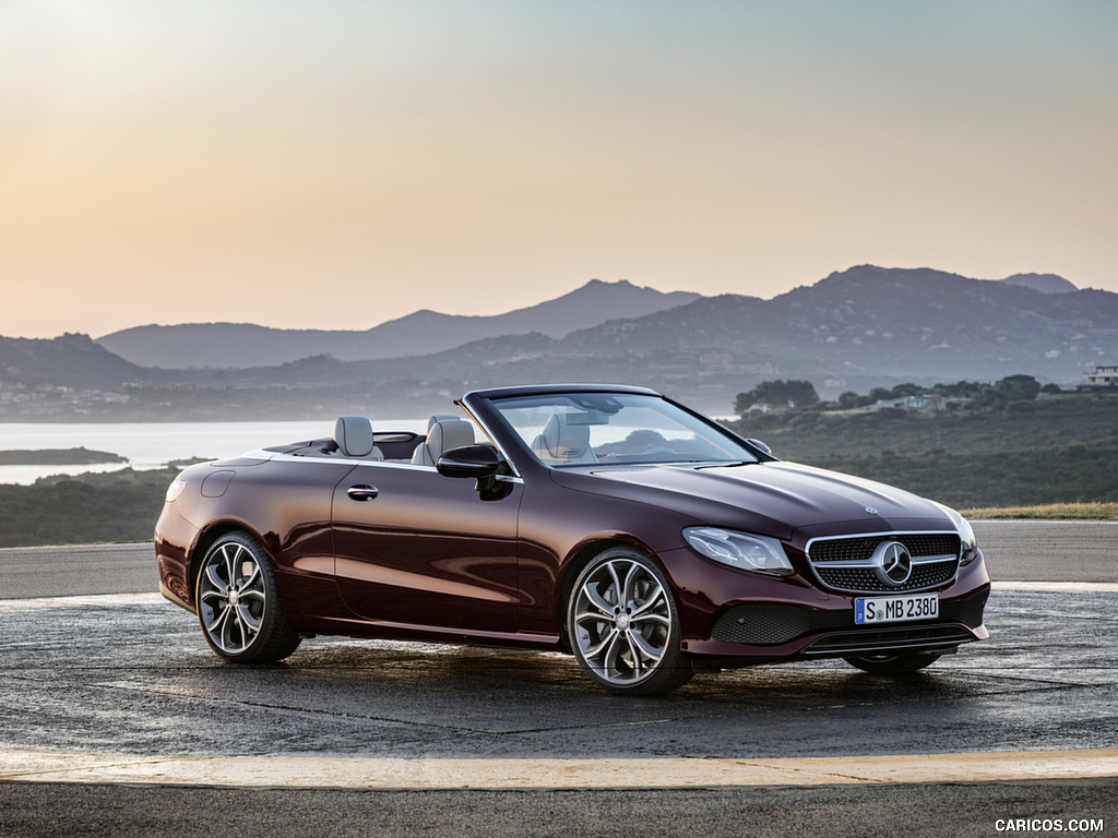 2018 Mercedes-Benz E-Class Cabrio 25th Anniversary Edtion (Color: Rubellite Red Metallic) - Front Three-Quarter