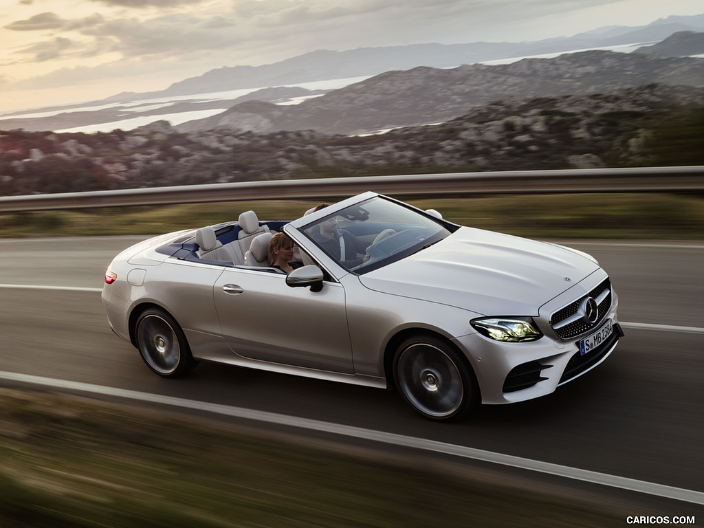 2018 Mercedes-Benz E-Class Cabrio AMG Line (Color: Aragonite Silver) - Side