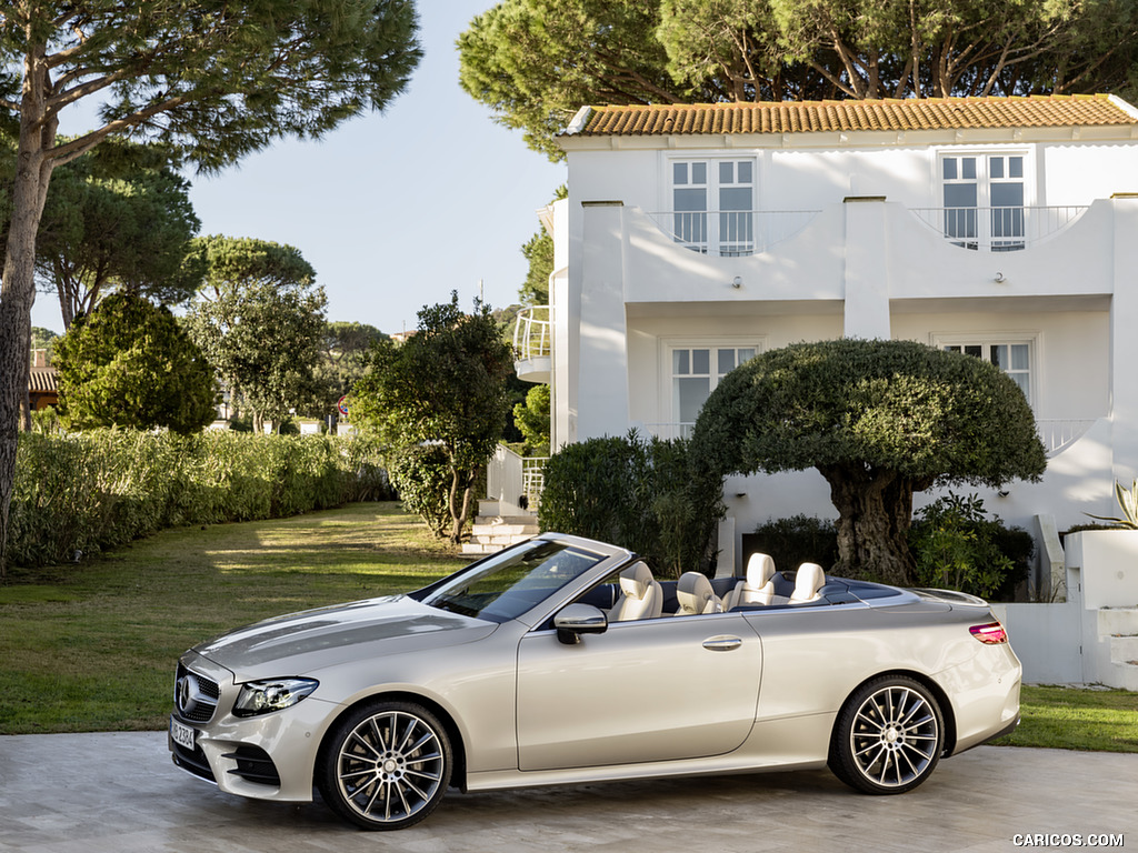 2018 Mercedes-Benz E-Class Cabrio AMG Line (Color: Aragonite Silver) - Side