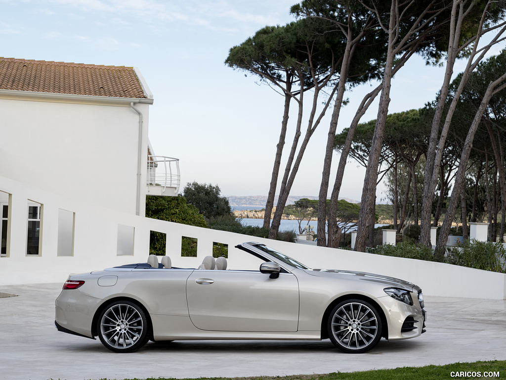 2018 Mercedes-Benz E-Class Cabrio AMG Line (Color: Aragonite Silver) - Side