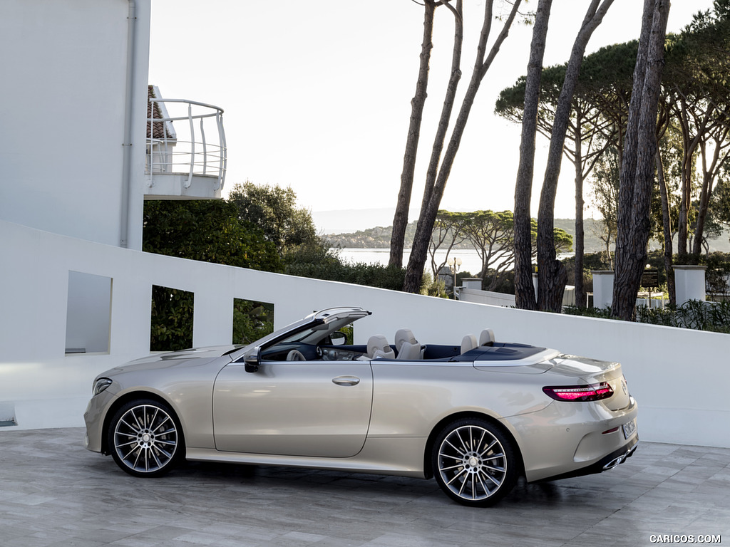 2018 Mercedes-Benz E-Class Cabrio AMG Line (Color: Aragonite Silver) - Side