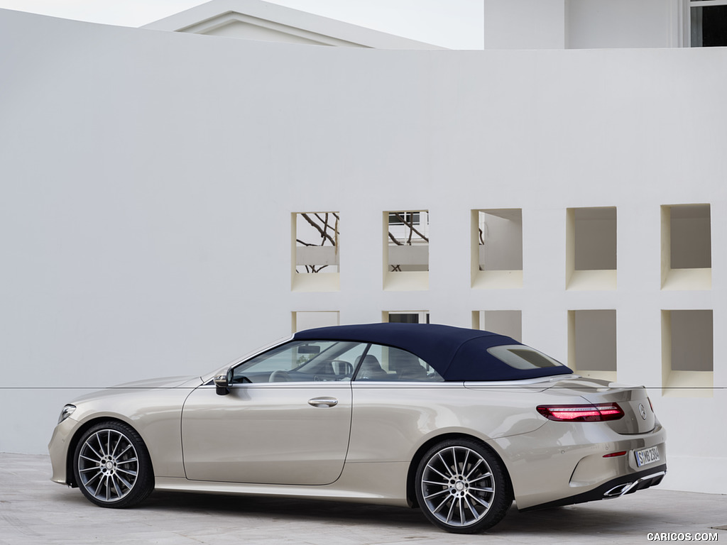 2018 Mercedes-Benz E-Class Cabrio AMG Line (Color: Aragonite Silver) - Side