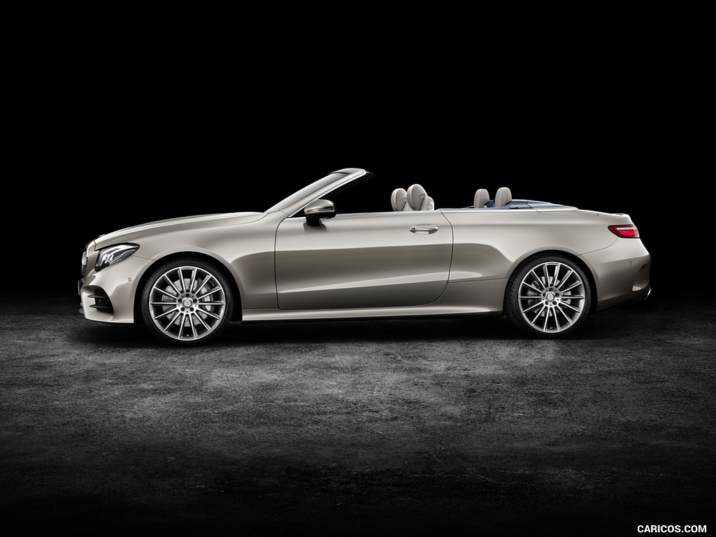 2018 Mercedes-Benz E-Class Cabrio AMG Line (Color: Aragonite Silver) - Side