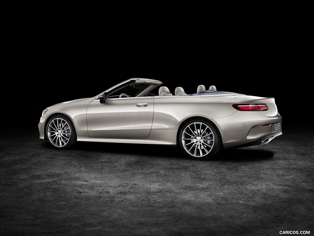 2018 Mercedes-Benz E-Class Cabrio AMG Line (Color: Aragonite Silver) - Side