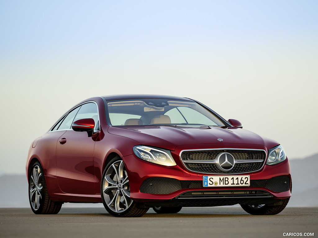 2018 Mercedes-Benz E-Class Coupe (Color: Designo Hyacinth Red Metallic Avantgarde) - Front Three-Quarter