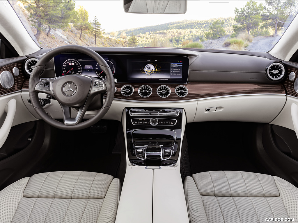 2018 Mercedes-Benz E-Class Coupe - Macchiato Beige / Espresso Brown Leather Interior, Cockpit