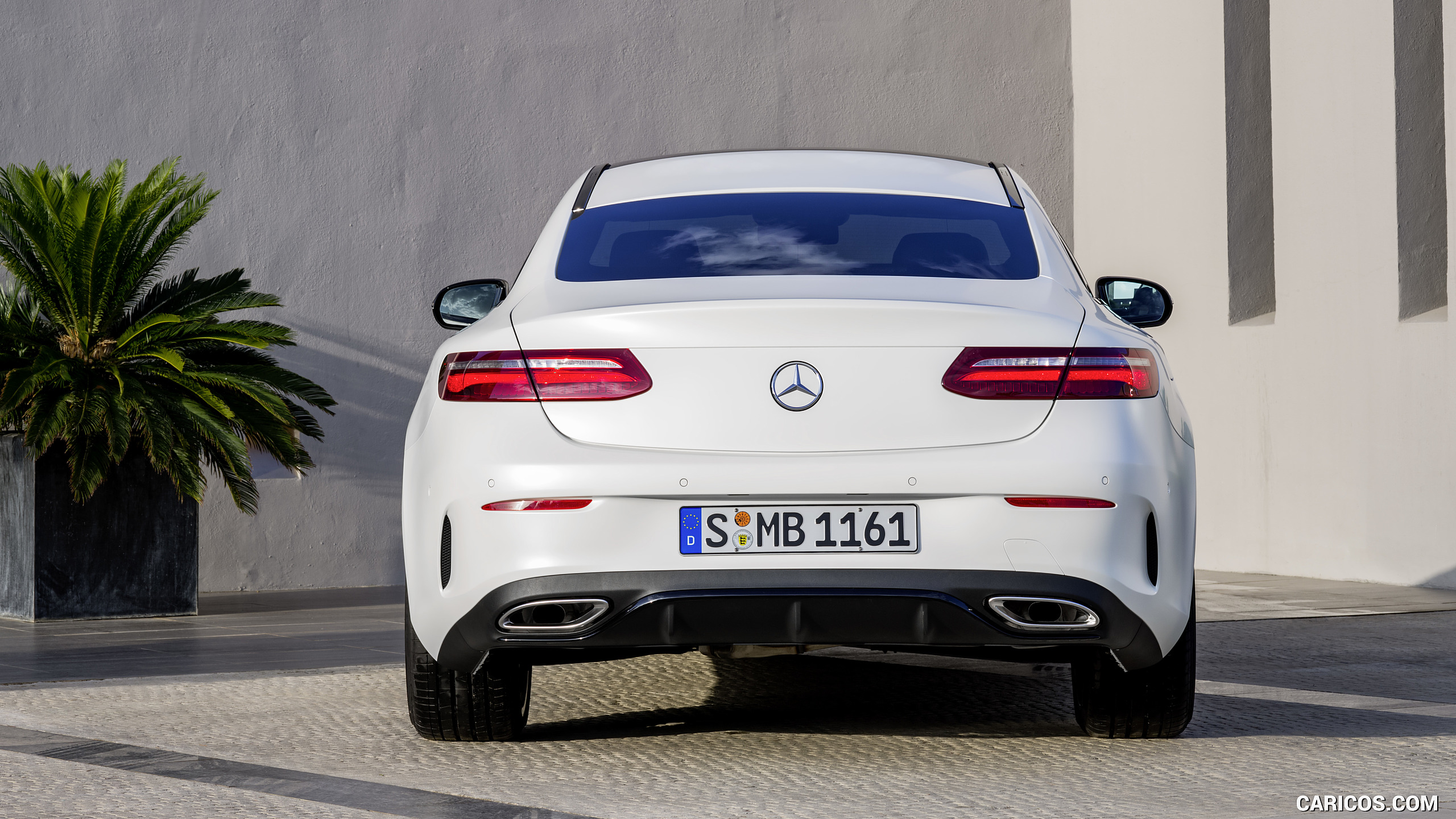 2018 Mercedes-Benz E-Class Coupe Edition 1 AMG Line Night Package (Color: Designo Kashmir White Magno) - Rear, #56 of 365