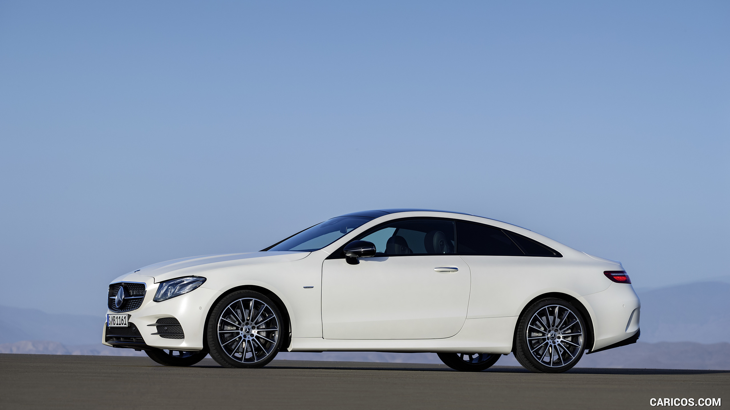 2018 Mercedes-Benz E-Class Coupe Edition 1 AMG Line Night Package (Color: Designo Kashmir White Magno) - Side, #38 of 365