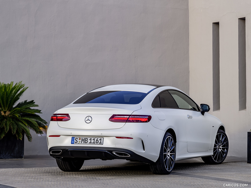 2018 Mercedes-Benz E-Class Coupe Edition 1 AMG Line Night Package (Color: Designo Kashmir White Magno) - Rear Three-Quarter