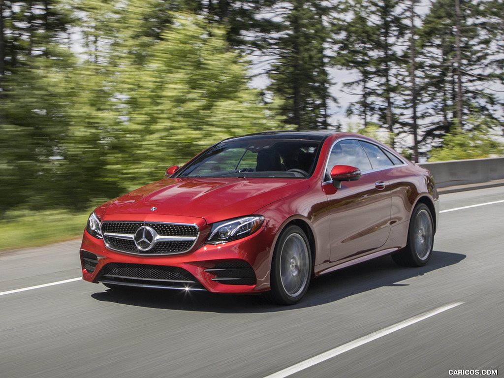 2018 Mercedes-Benz E-Class E400 4MATIC Coupe (US-Spec) - Front Three-Quarter