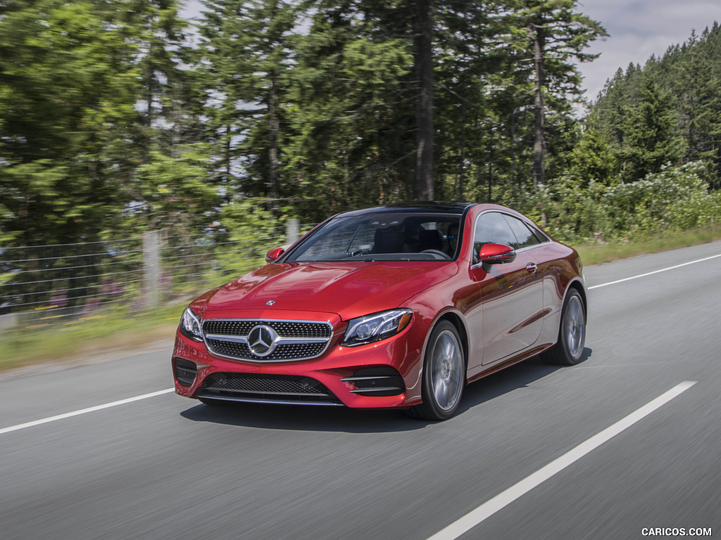 2018 Mercedes-Benz E-Class E400 4MATIC Coupe (US-Spec) - Front Three-Quarter