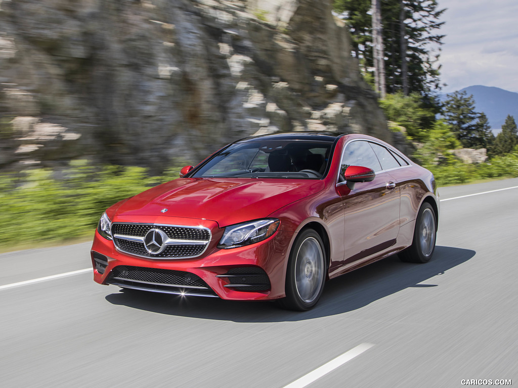 2018 Mercedes-Benz E-Class E400 4MATIC Coupe (US-Spec) - Front Three-Quarter