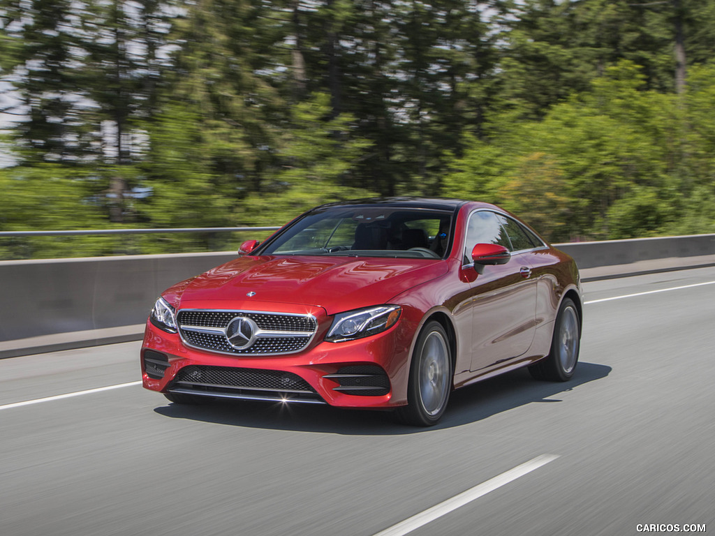 2018 Mercedes-Benz E-Class E400 4MATIC Coupe (US-Spec) - Front Three-Quarter