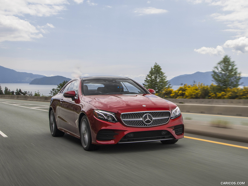 2018 Mercedes-Benz E-Class E400 4MATIC Coupe (US-Spec) - Front Three-Quarter