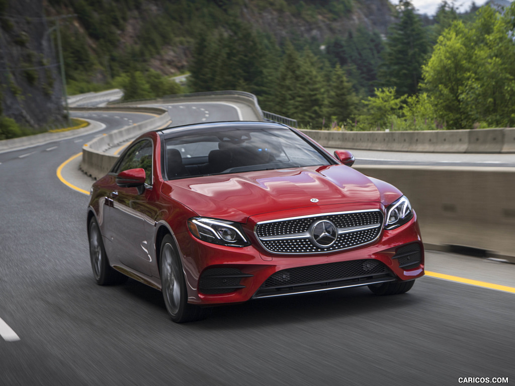 2018 Mercedes-Benz E-Class E400 4MATIC Coupe (US-Spec) - Front Three-Quarter