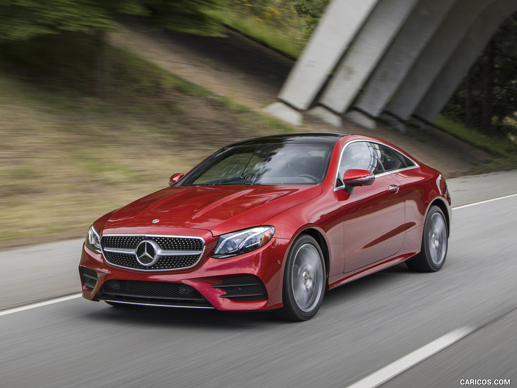 2018 Mercedes-Benz E-Class E400 4MATIC Coupe (US-Spec) - Front Three-Quarter