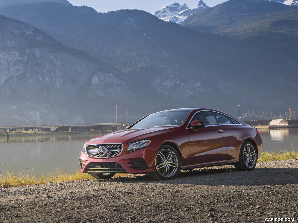 2018 Mercedes-Benz E-Class E400 4MATIC Coupe (US-Spec) - Front Three-Quarter