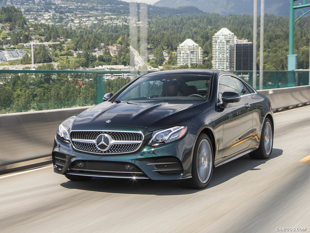 2018 Mercedes-Benz E-Class E400 4MATIC Coupe (US-Spec) - Front Three-Quarter