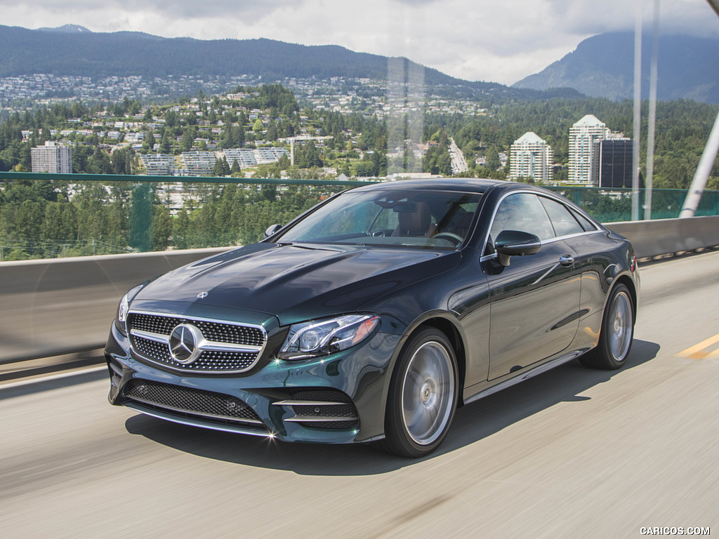 2018 Mercedes-Benz E-Class E400 4MATIC Coupe (US-Spec) - Front Three-Quarter