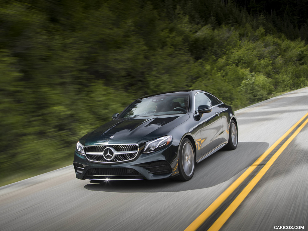 2018 Mercedes-Benz E-Class E400 4MATIC Coupe (US-Spec) - Front Three-Quarter