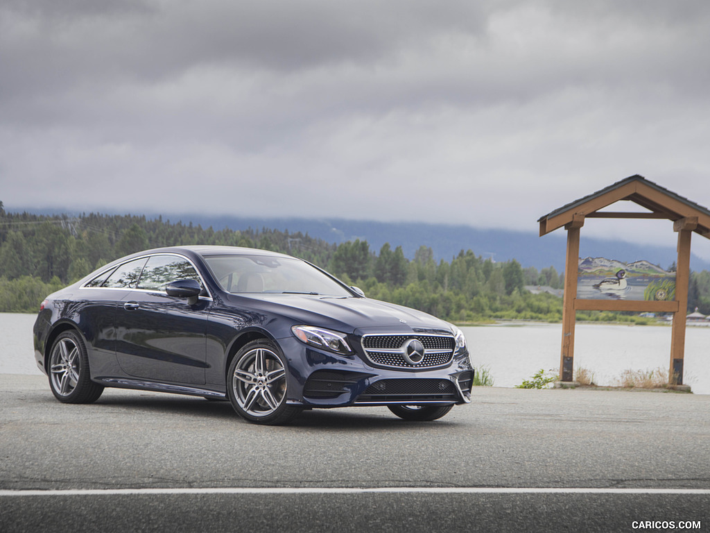 2018 Mercedes-Benz E-Class E400 4MATIC Coupe (US-Spec) - Front Three-Quarter