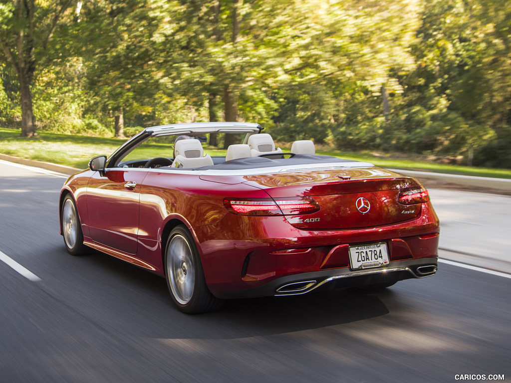 2018 Mercedes-Benz E-Class E400 Cabrio (US-Spec) - Rear Three-Quarter