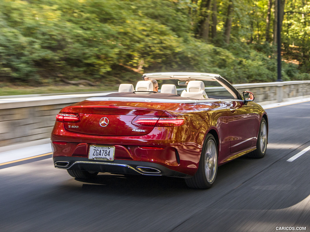 2018 Mercedes-Benz E-Class E400 Cabrio (US-Spec) - Rear Three-Quarter