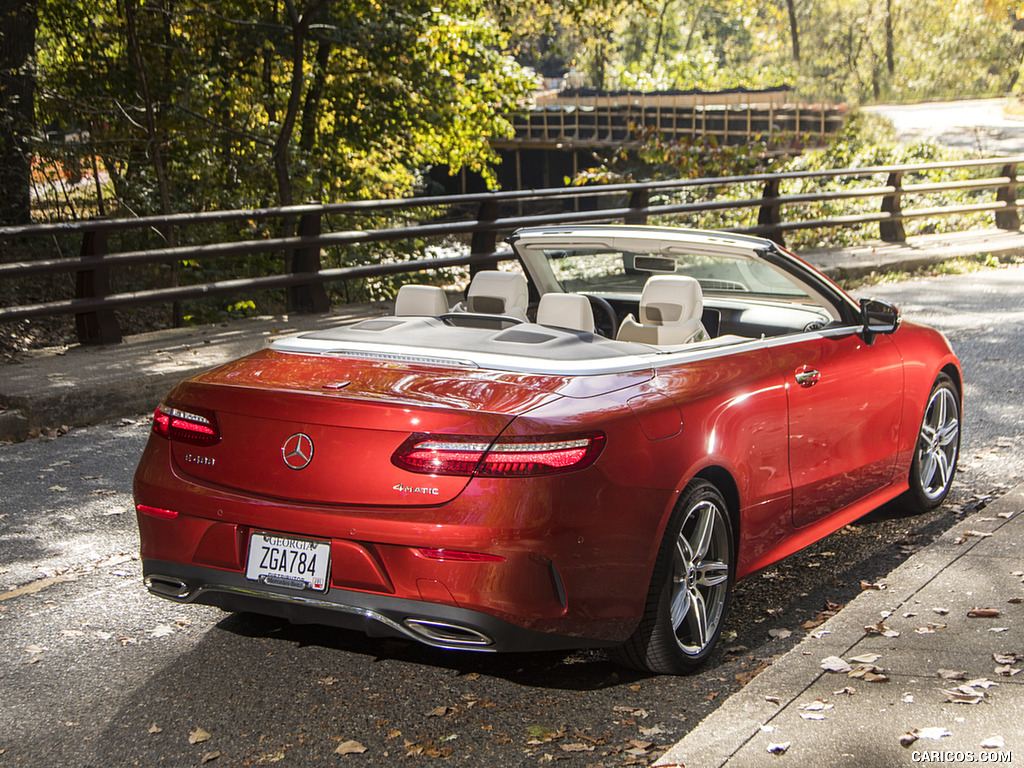 2018 Mercedes-Benz E-Class E400 Cabrio (US-Spec) - Rear Three-Quarter