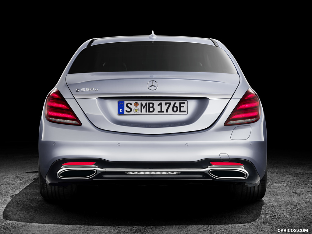 2018 Mercedes-Benz S 560 e Plug-in Hybrid (Color: Diamond Silver) - Rear