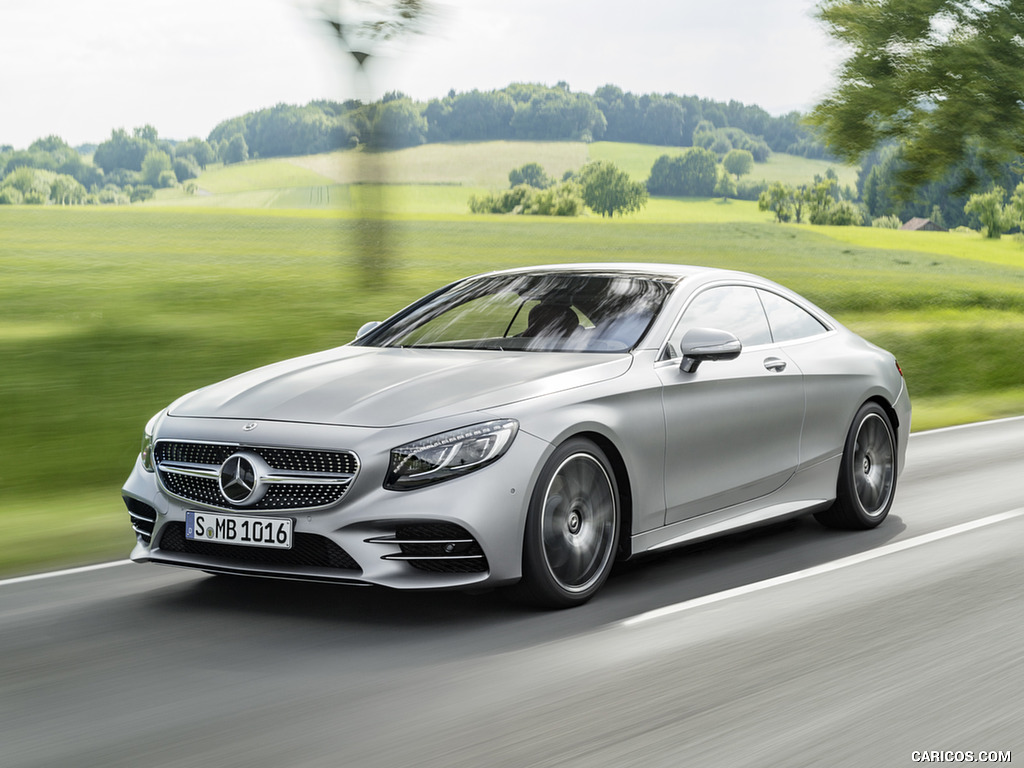 2018 Mercedes-Benz S-Class Coupe (Color: Designo Allanite Grey Magno) - Front Three-Quarter