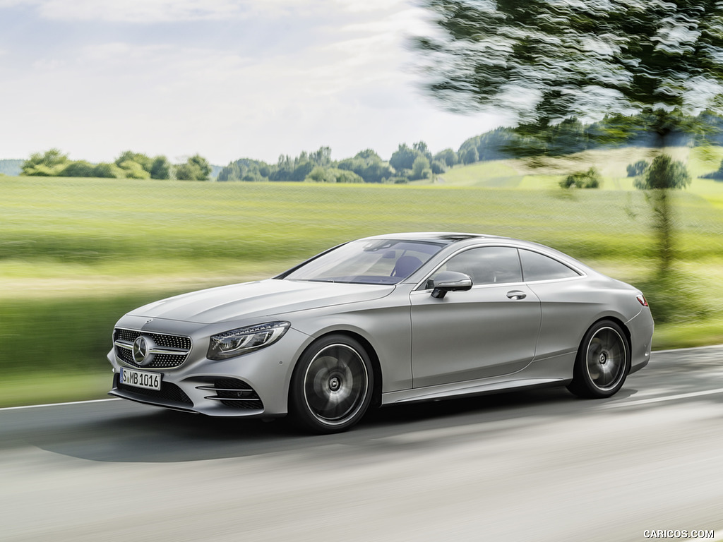 2018 Mercedes-Benz S-Class Coupe (Color: Designo Allanite Grey Magno) - Front Three-Quarter