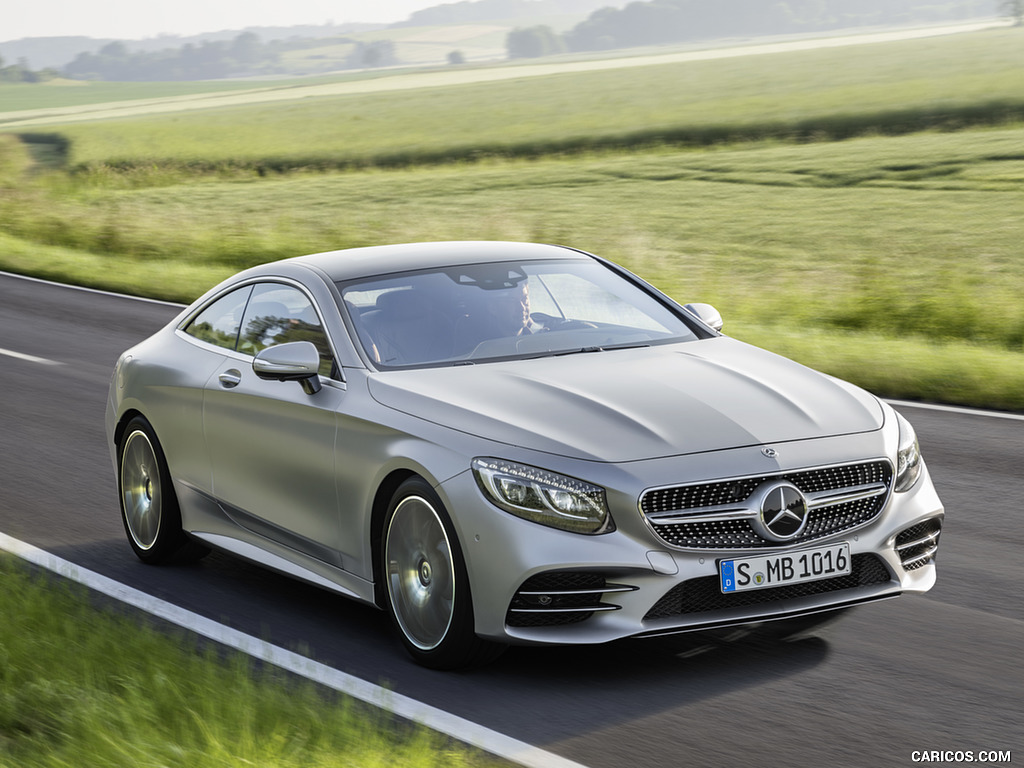 2018 Mercedes-Benz S-Class Coupe (Color: Designo Allanite Grey Magno) - Front Three-Quarter