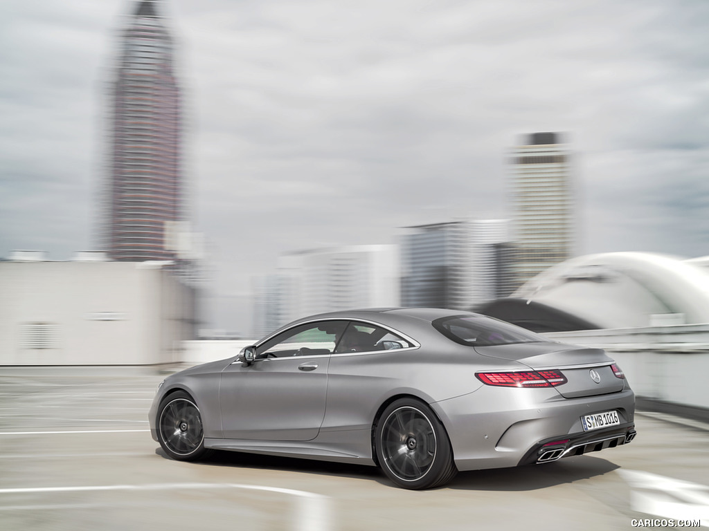 2018 Mercedes-Benz S-Class Coupe (Color: Designo Allanite Grey Magno) - Rear Three-Quarter