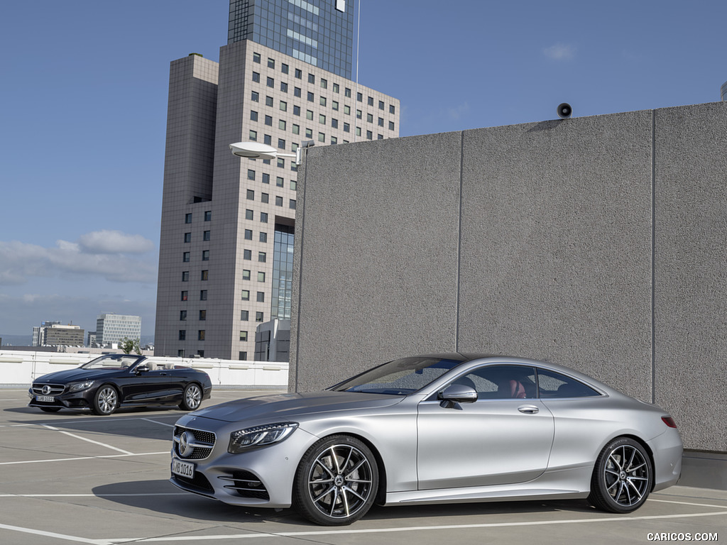 2018 Mercedes-Benz S-Class Coupe (Color: Designo Allanite Grey Magno) and Cabrio - Side