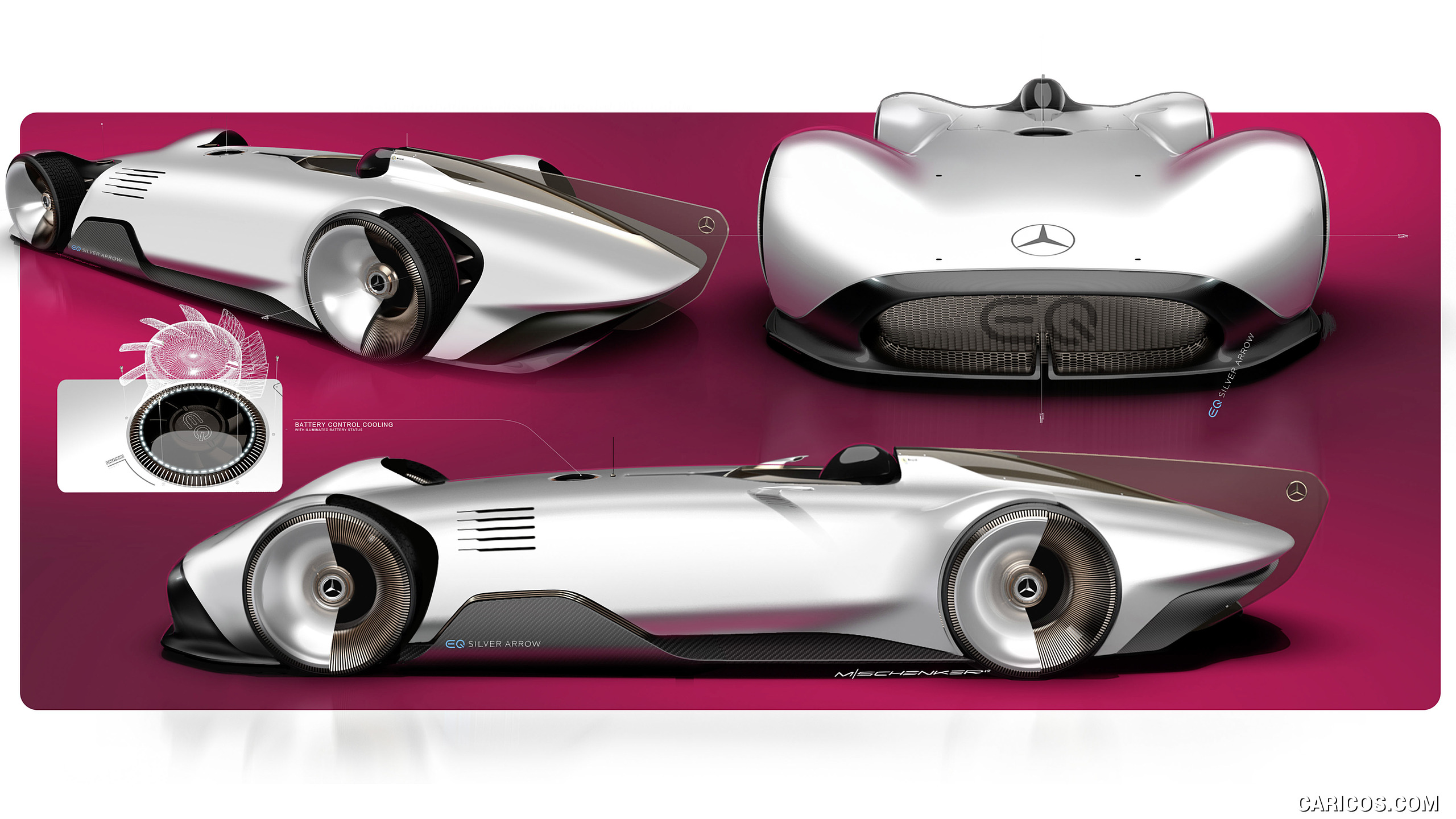 2018 Mercedes-Benz Vision EQ Silver Arrow Concept - Design Sketch, #44 of 50