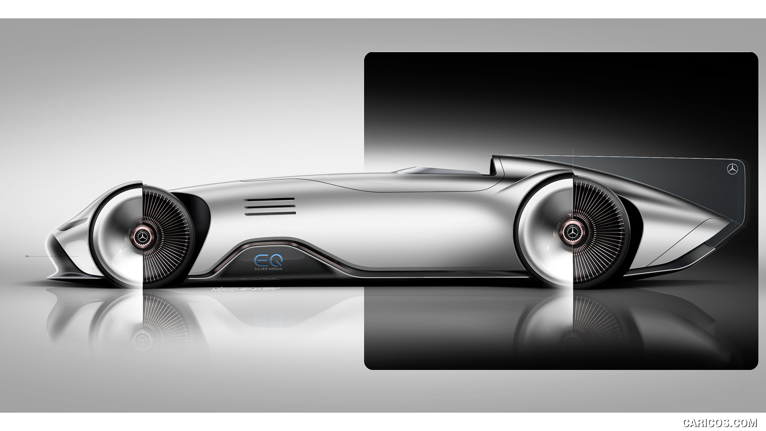 2018 Mercedes-Benz Vision EQ Silver Arrow Concept - Design Sketch, #46 of 50