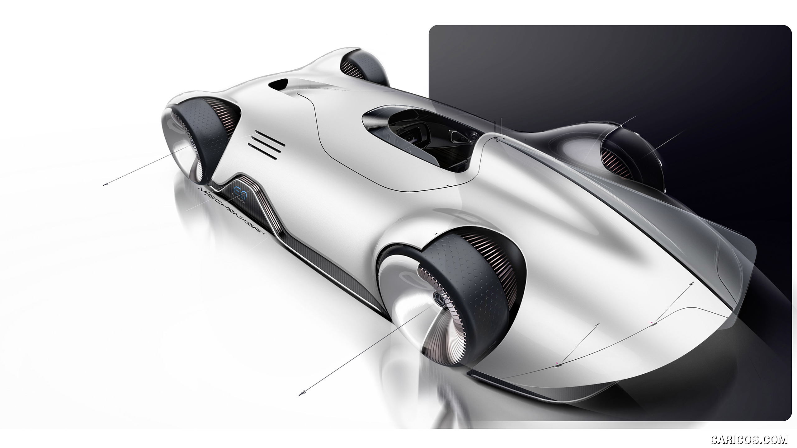 2018 Mercedes-Benz Vision EQ Silver Arrow Concept - Design Sketch, #47 of 50