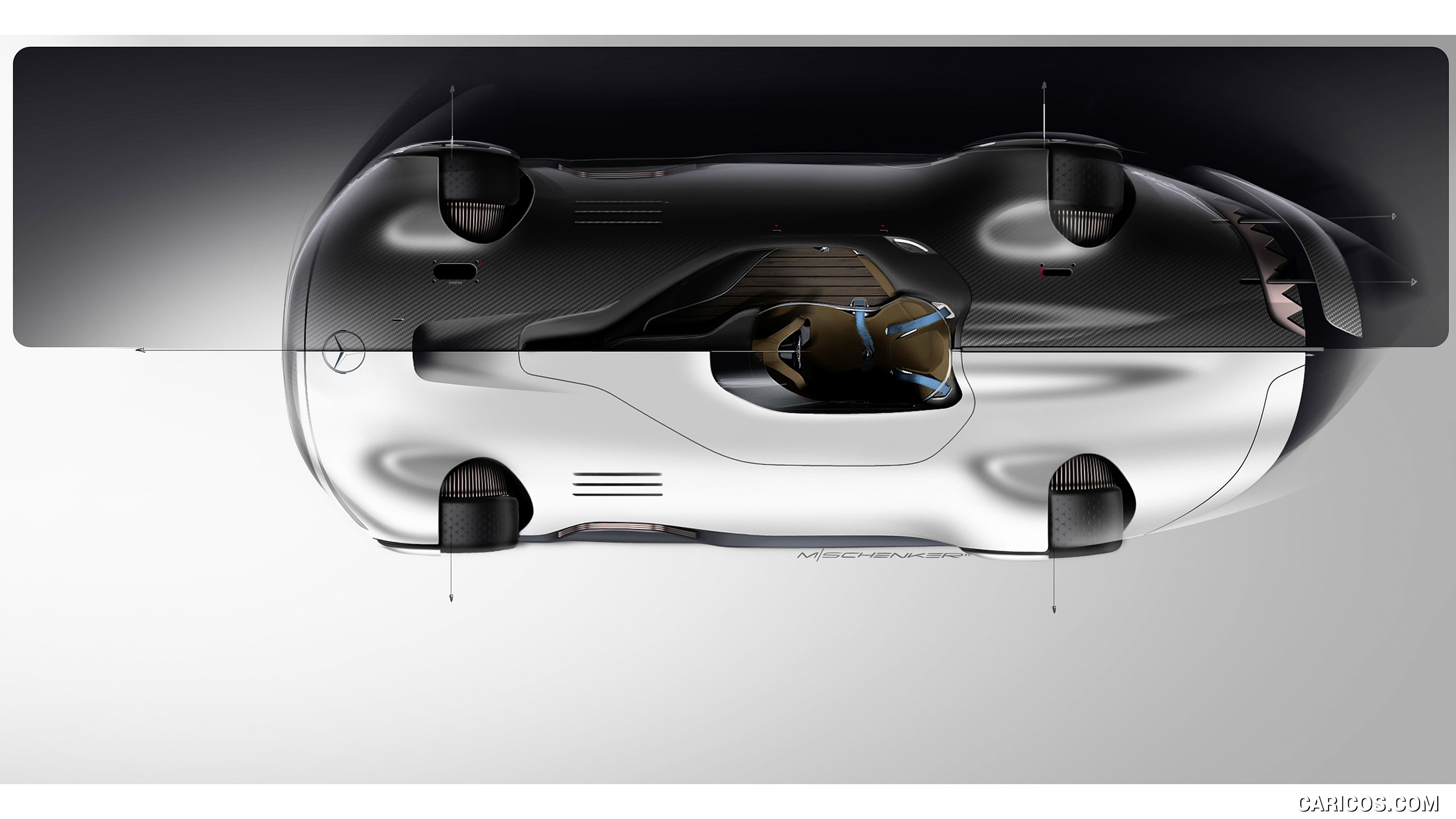 2018 Mercedes-Benz Vision EQ Silver Arrow Concept - Design Sketch, #48 of 50