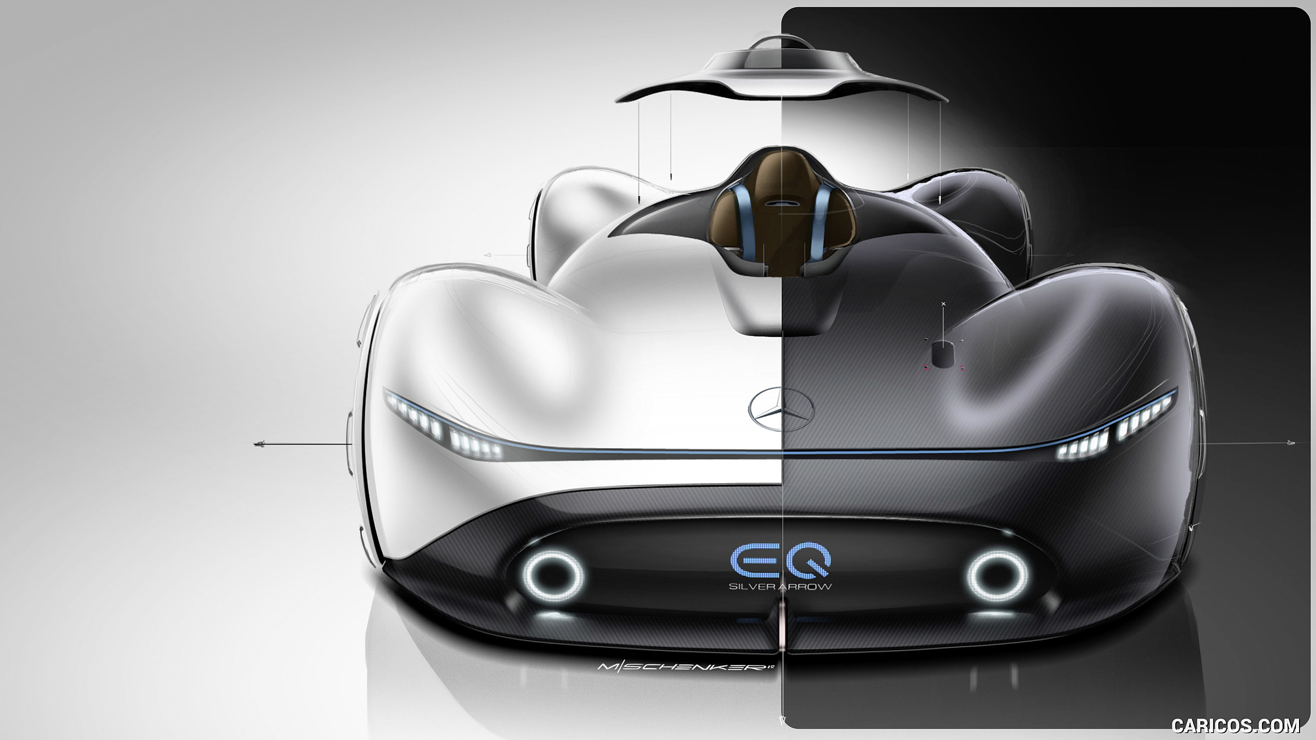 2018 Mercedes-Benz Vision EQ Silver Arrow Concept - Design Sketch, #50 of 50