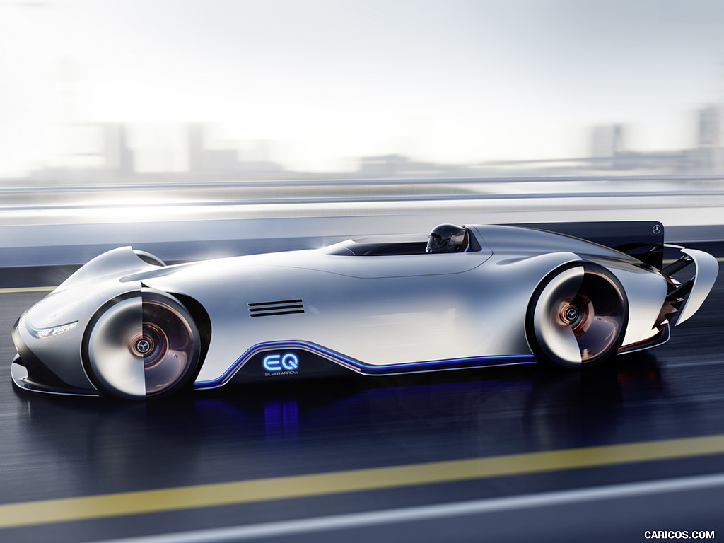 2018 Mercedes-Benz Vision EQ Silver Arrow Concept - Side