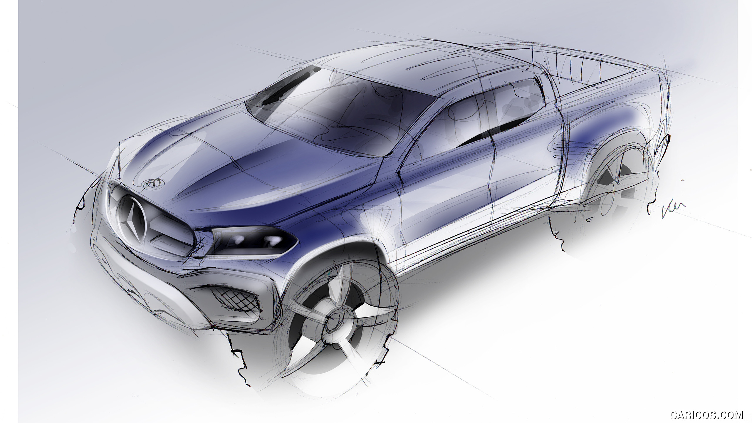 2018 Mercedes-Benz X-Class Pickup - Design Sketch, #98 of 99