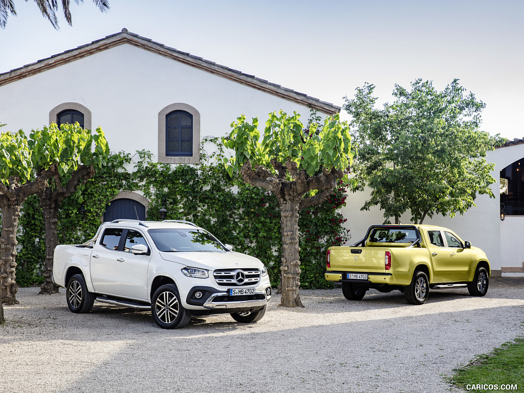 2018 Mercedes-Benz X-Class Pickup Line POWER (Color: Bering White Metallic) and Line PROGRESSIVE (Color: Limonite Yellow Metallic)