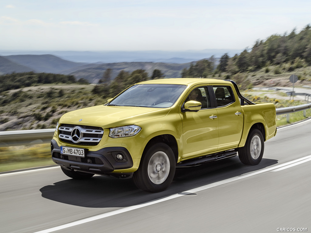 2018 Mercedes-Benz X-Class Pickup Line PROGRESSIVE (Color: Limonite Yellow Metallic) - Front Three-Quarter