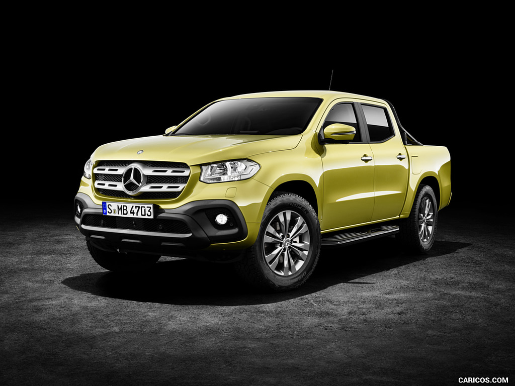 2018 Mercedes-Benz X-Class Pickup Line PROGRESSIVE (Color: Limonite Yellow Metallic) - Front Three-Quarter