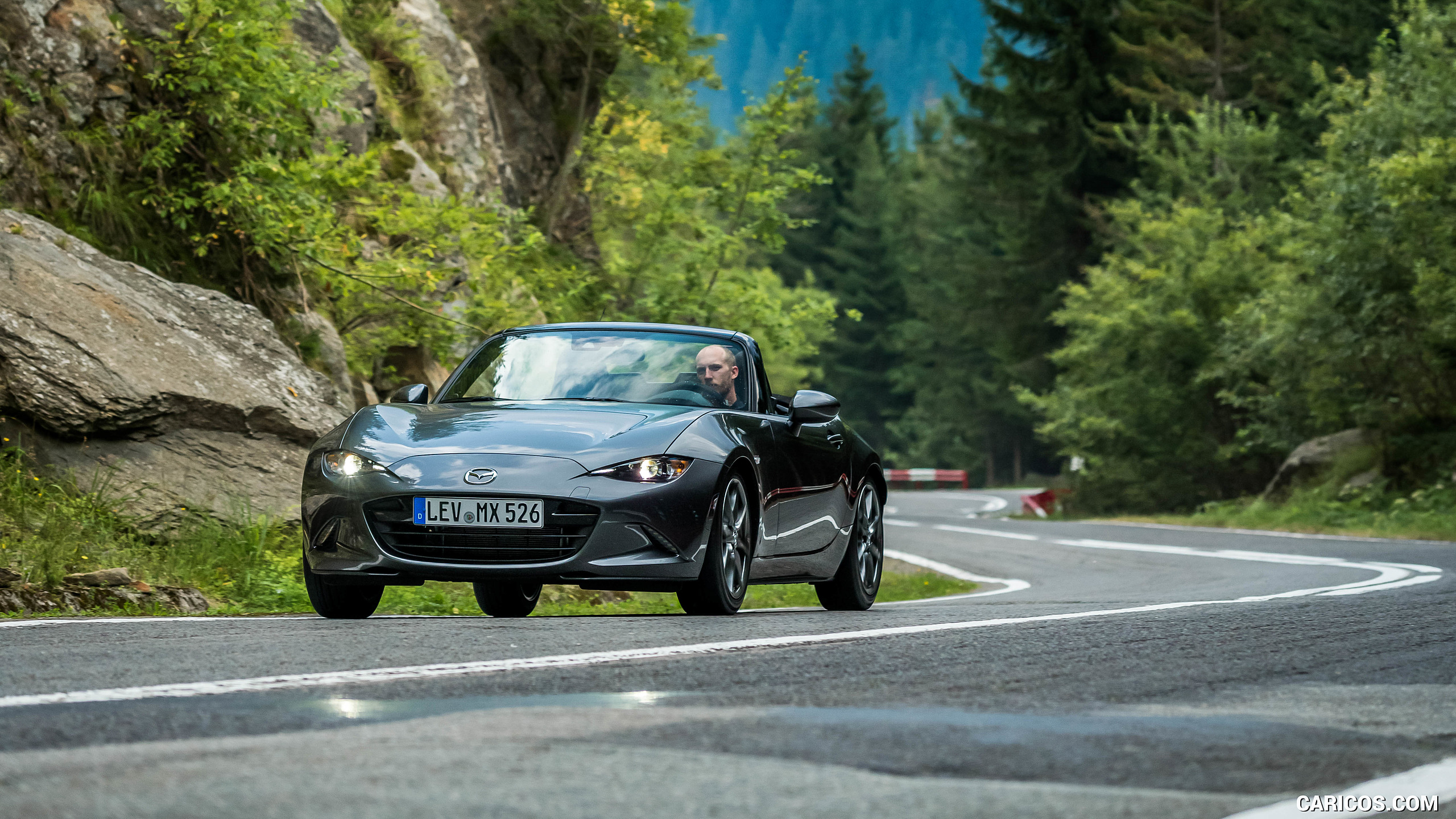 2019 Mazda MX-5 Roadster (Color: Machine Grey) - Front, #30 of 101